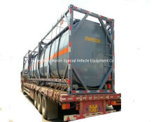 Contenedor de tanque de 20 pies para peróxido de hidrógeno (H2O2 máx. 30%) Ácido fosfórico (H3PO4 10% -85%) Transporte por carretera 21cbm