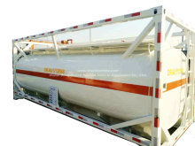 20FT ISO Tank Container 18 -21CBM HCl (max 35%), NaOH (max 50%), NaCLO (max 10%), PAC (max 17%), H2SO4 (60%, 98%), HF (48%), H3PO4 (10% -85%), NH3. H2O, H2O2 (30%), etc.