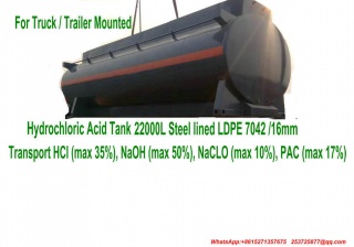 Custermizing Truck Trailer Montado Tanque de ácido clorhídrico Contenedores portátiles de tanques ISO