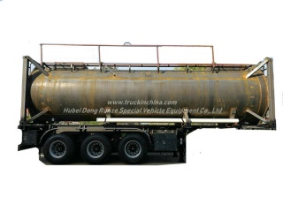  el tanque de acero hidroclórico del envase 26KL -28KL del tanque del ácido UN1789 ISO de los 30FT alineó LDPE 16m m