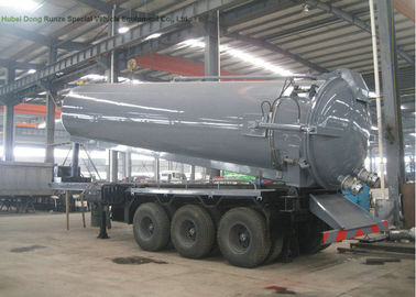 China Tri remolque semi séptico de la bomba del VAC de los árboles para la operación de Off Road y del campo petrolífero 28000 L proveedor