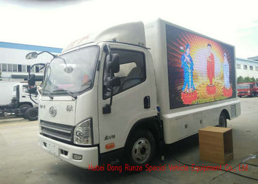 China Lado del camión tres de la cartelera del móvil LED de FAW Digitaces para la demostración de camino/la difusión viva proveedor