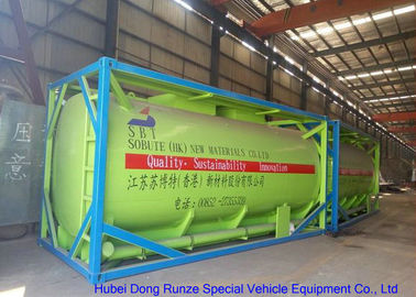 China Envase ácido fluobórico los 20FT, recipiente del tanque del transporte de tamaño grande del ISO para enviar proveedor