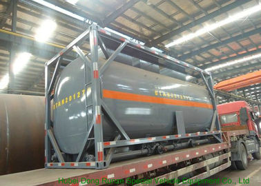 China Acero envase del tanque de 20 pies para el hipoclorito de sodio y el ácido hidroclórico 20000L proveedor