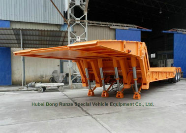 Remolque plegable de Lowboy del cuello de cisne 100 toneladas para el transporte del tractor del excavador de grúa proveedor