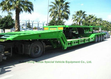 Remolque plegable de Lowboy del cuello de cisne 100 toneladas para el transporte del tractor del excavador de grúa proveedor