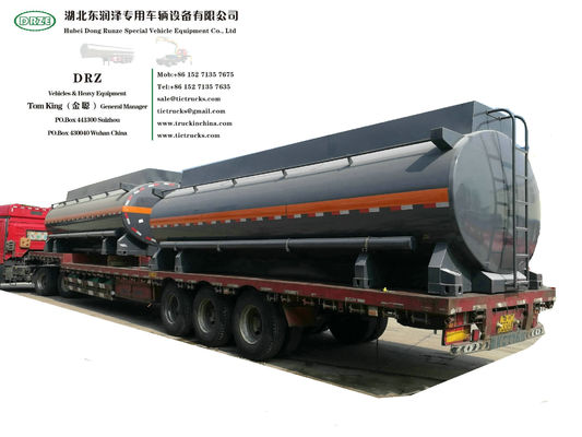 El cuerpo líquido químico del petrolero del cuerpo ácido químico del tanque con el envase cierra el transporte por carretera WhsApp del remolque: +8615271357675